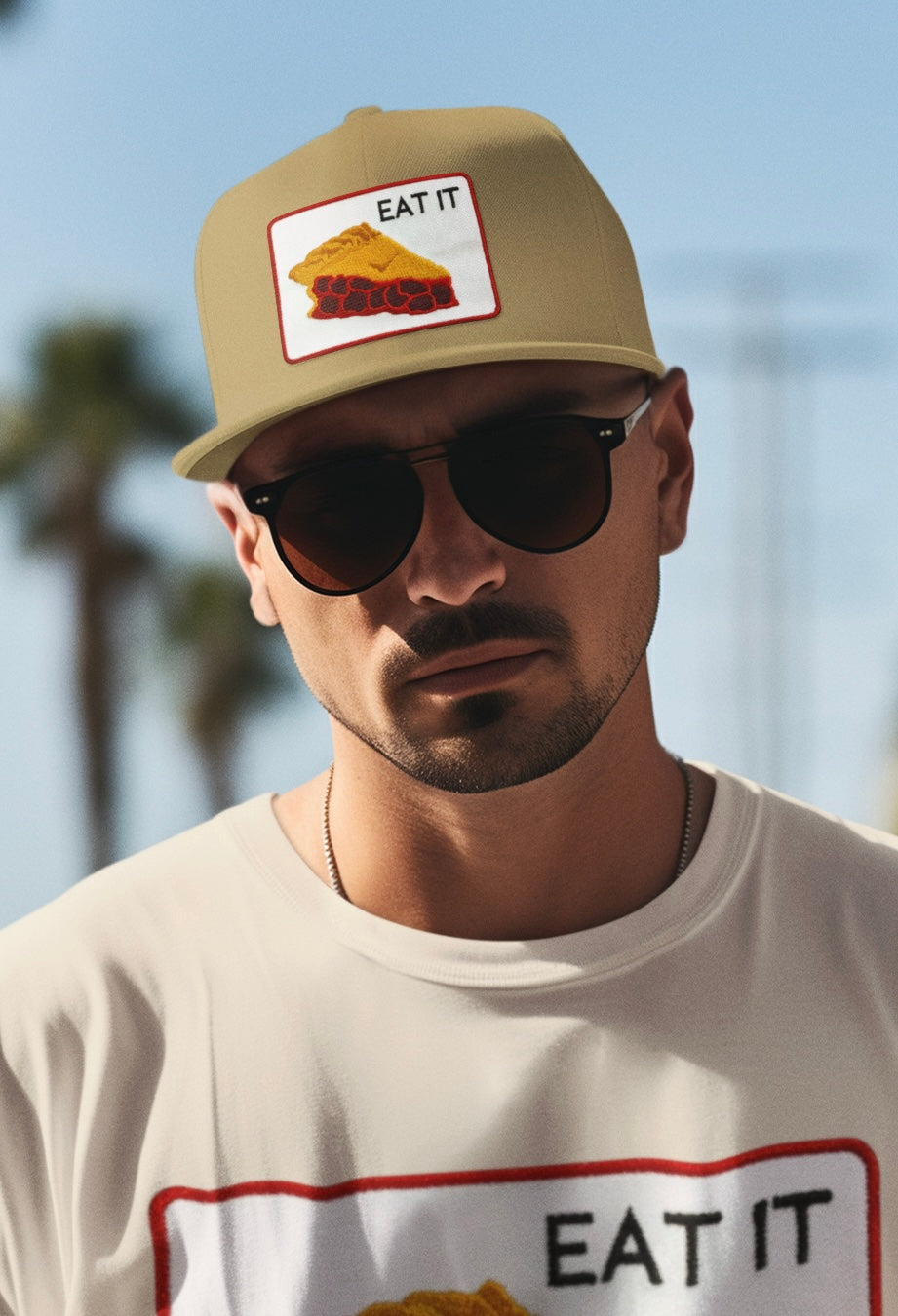 Eat It Six-Panel Retro Trucker Cap