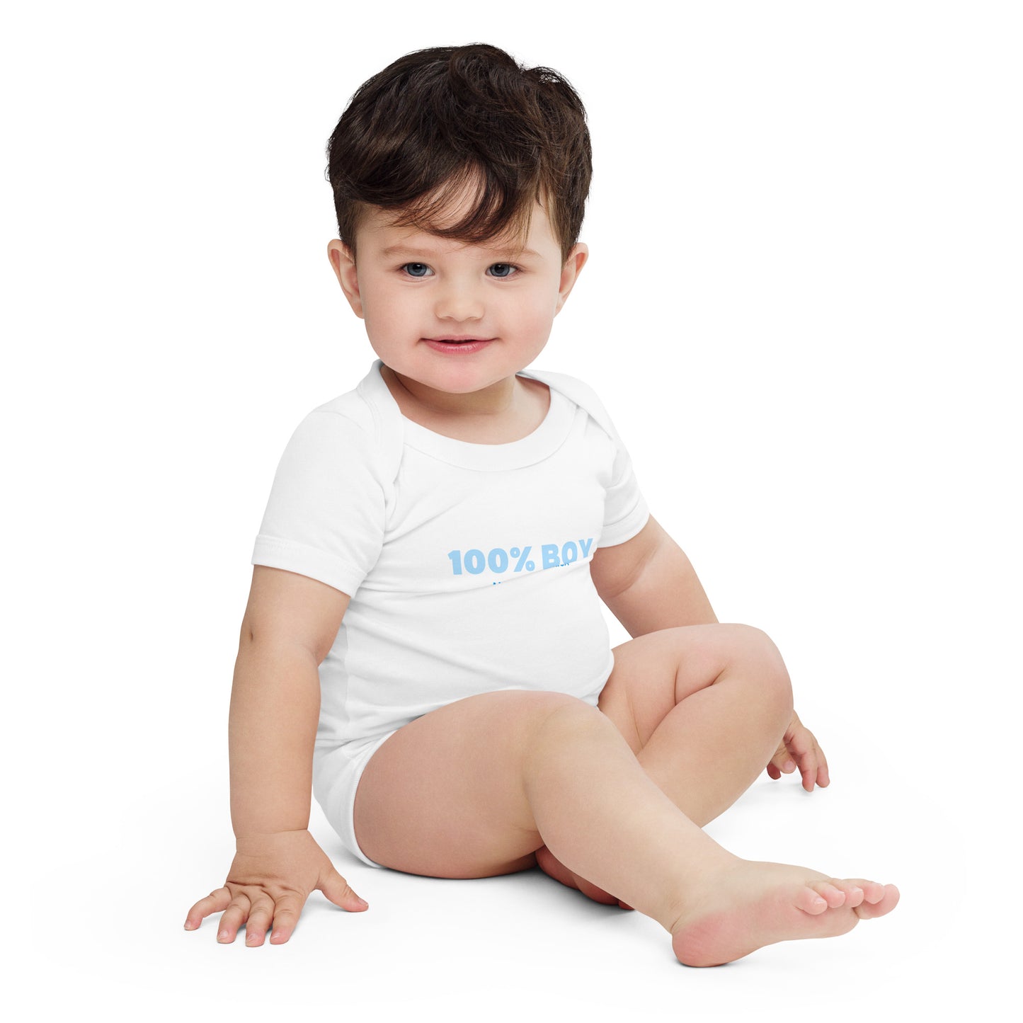 100% Boy USA Baby One Piece- Blue Design