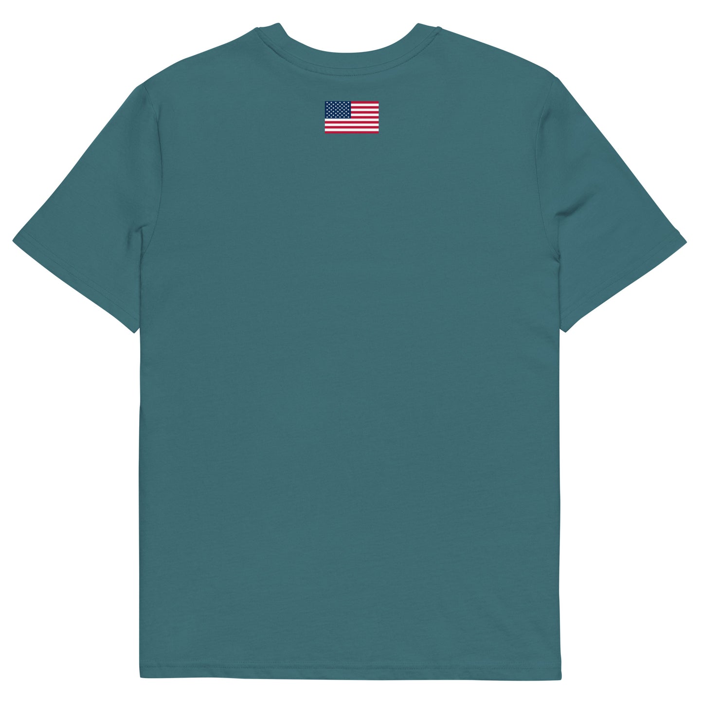 100% Woman USA Organic T-Shirt- Red, White & Blue Design