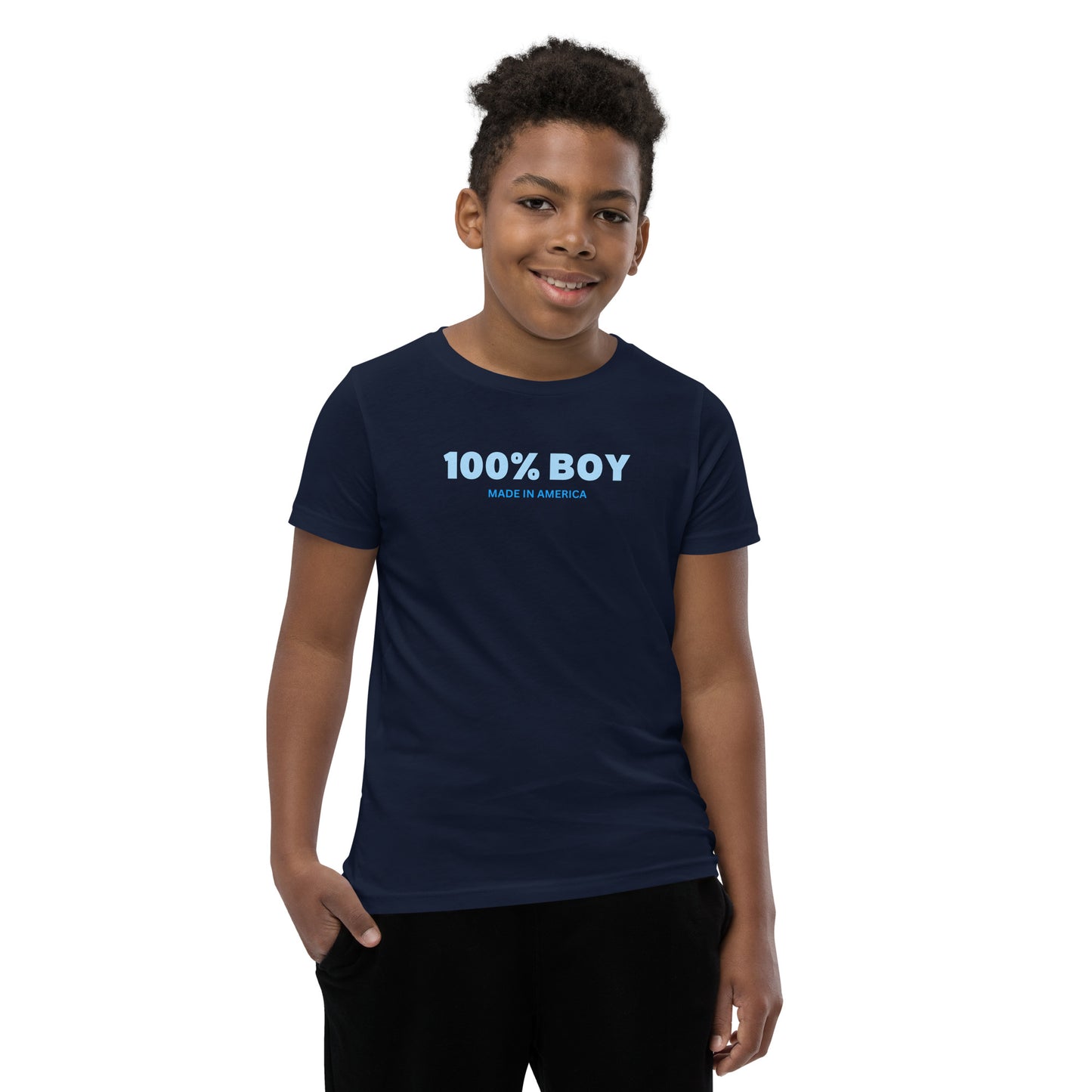 100% Boy USA Youth T-Shirt- Blue Design
