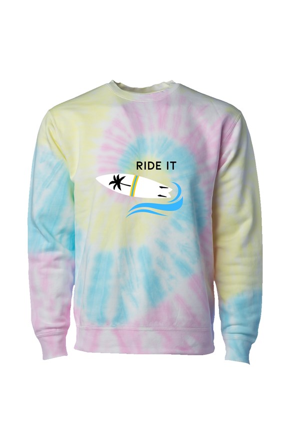 Ride it Tie Dye Sunset Swirl Crew Neck