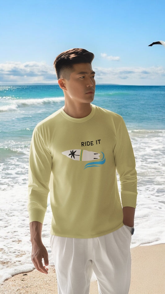 Ride it Garment-Dyed Sweatshirt- Butter