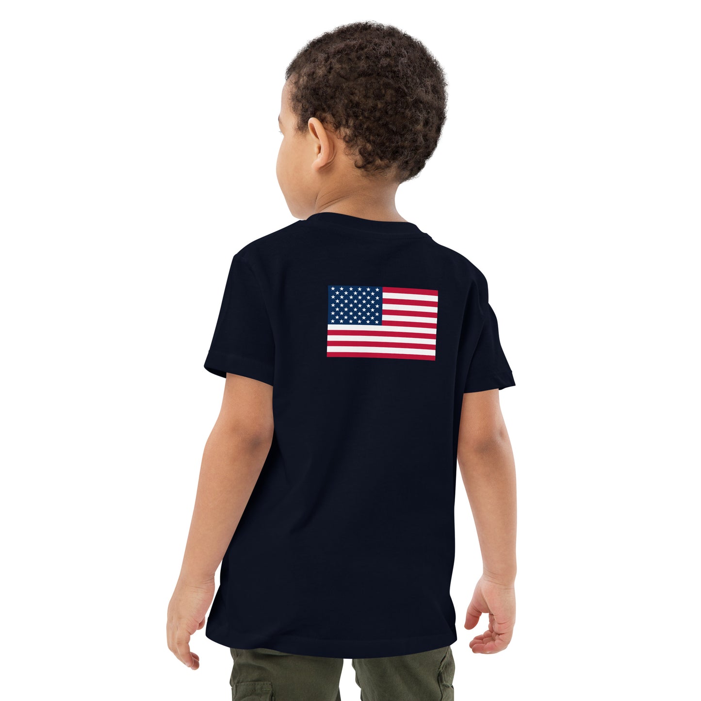 100% Boy USA Organic T-Shirt- Red, White & Blue Design