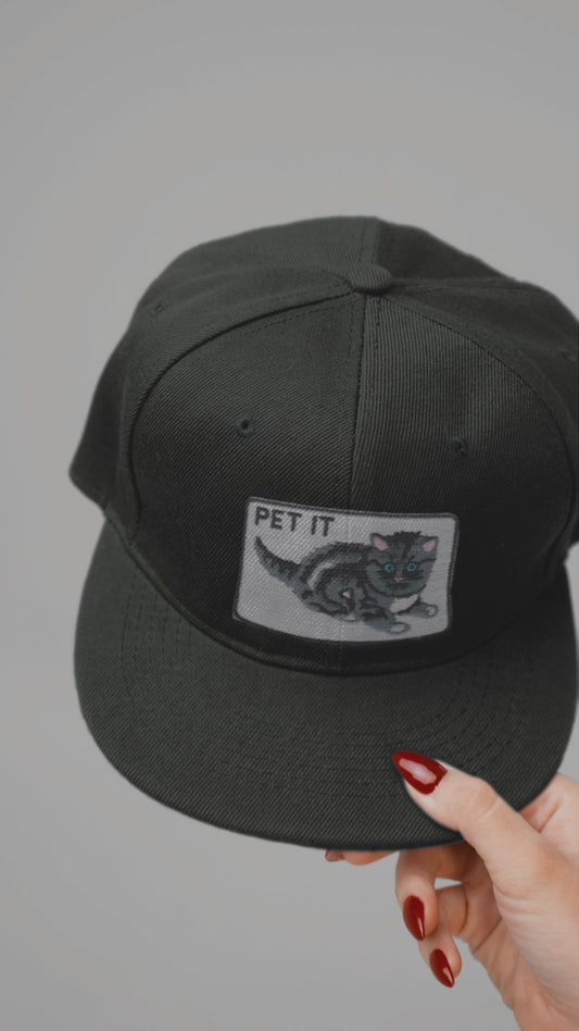 Pet It 5-Panel Cotton Twill Snapback Cap